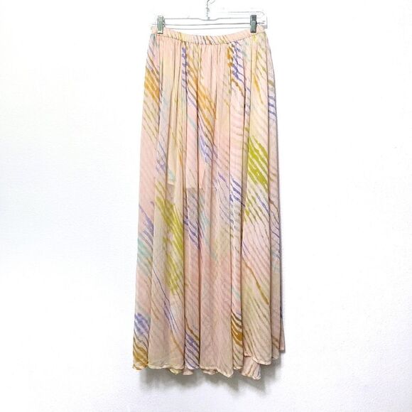NWT FREE PEOPLE True To You Watercolor Maxi Skirt - Picture 7 of 9